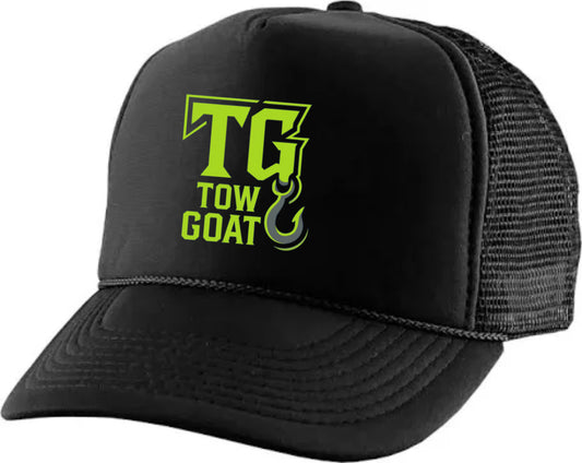 TOW GOAT SIGNATURE TRUCKER HAT (safety green & black)