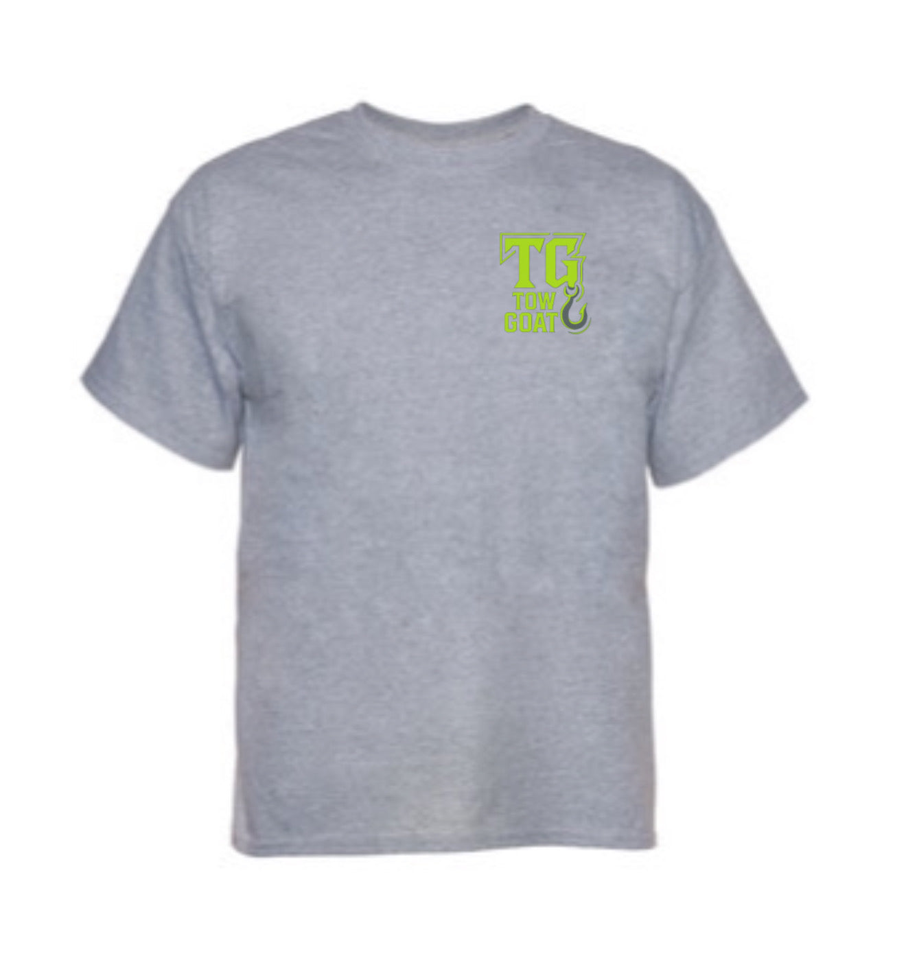 GOAT SIGNATURE TEE (grey & safety green)